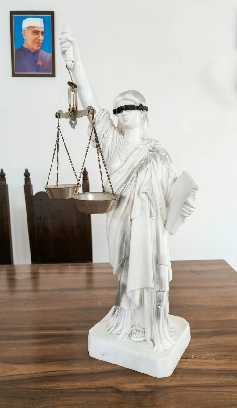 Lady Justice in the moot court